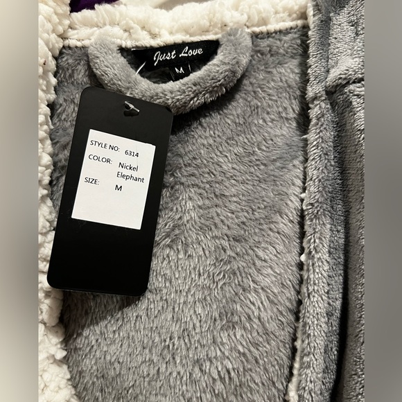 Just Love Critter Robe Sherpa Trim Velour Robes for Women - Picture 8 of 9